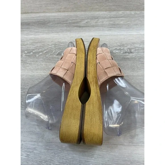 Matisse Hamptons Women's US 8 Pink Suede Leather Slip-On Open Toe Slide Sandal - Picture 6 of 11